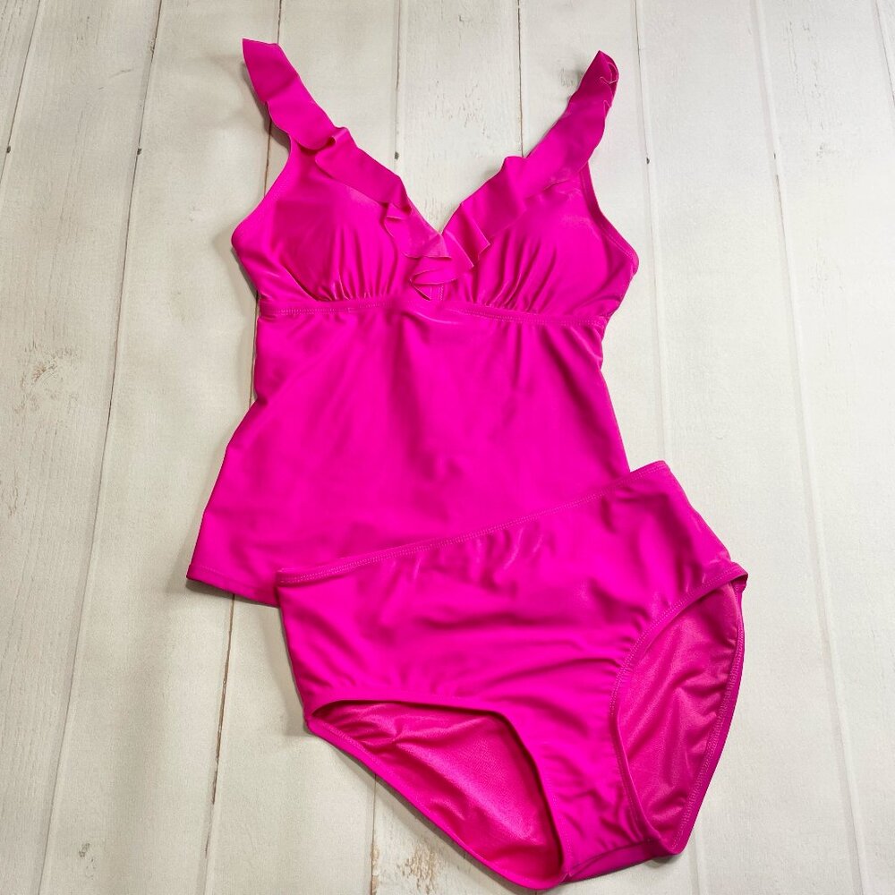 NWT - DKNY - Women’s Pink Tankini Swim Suit Set